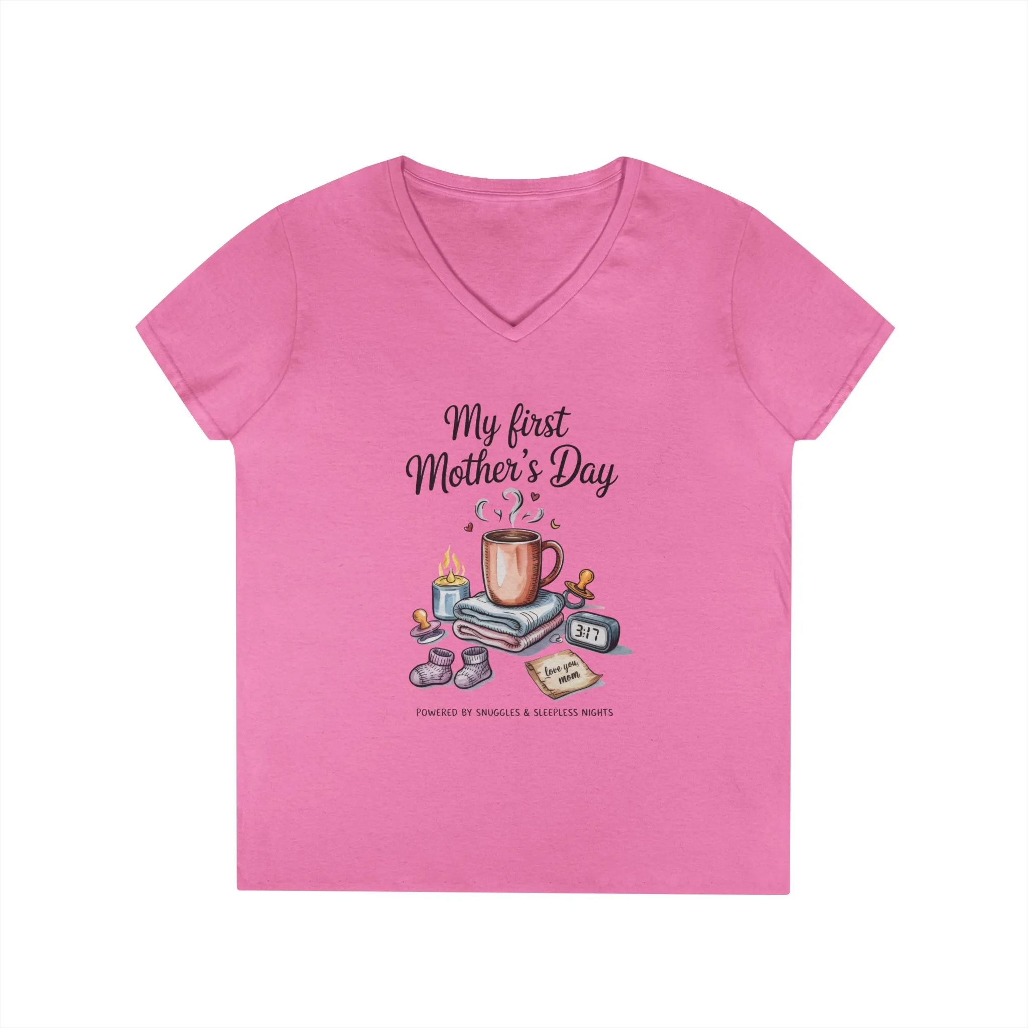 My First Mother's Day V-Neck T-Shirt, Cute Maternity Gift, Mother's Day Shirt, New Mom Outfit, Baby Shower Tee, New Mom Gift Tee - Image 13