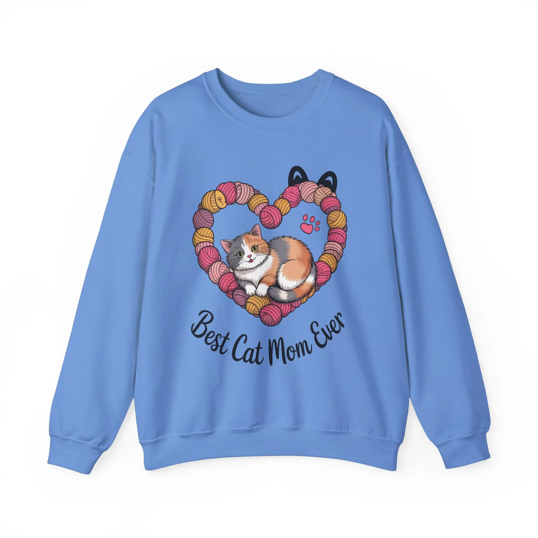 Best Cat Mom Ever Sweatshirt, Cozy Cat Lover Gift, Mother's Day Apparel, Pet Owner Sweatshirt, Cute Gift for Cat Moms, Yarn Themed - Image 16