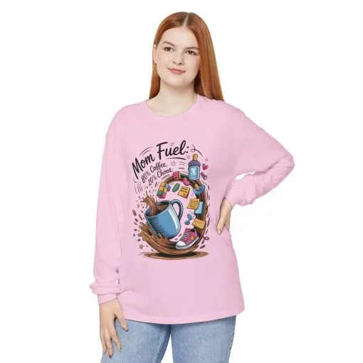 Mom Fuel Long Sleeve T-Shirt, Coffee Lovers Gift, Mother's Day Apparel, Cute Mom Shirt, Coffee Lover Mom Life Top, Coffee Lover's Tee - Image 18