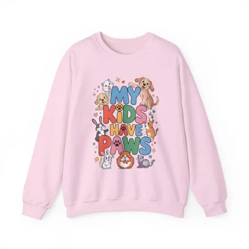 My Kids Have Paws Sweatshirt, Pet Lover Gift, Cute Animal Shirt, Cute Pet Mom Tee, Animal Parent T-Shirt, Gift for Animal Lovers - Image 25