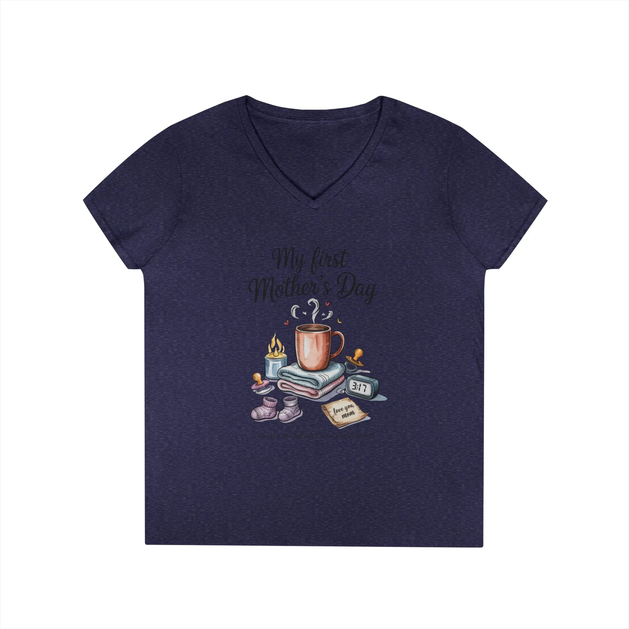 My First Mother's Day V-Neck T-Shirt, Cute Maternity Gift, Mother's Day Shirt, New Mom Outfit, Baby Shower Tee, New Mom Gift Tee - Image 11