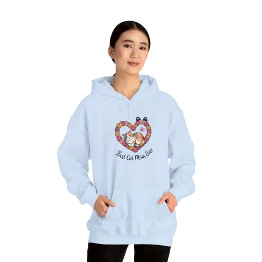 Best Cat Mom Ever Hoodie, Cozy Sweatshirt for Cat Lovers, Gift for Cat Moms, Feline Themed Apparel, Pet Lover Hoodie, Mother's Day Gift - Image 11