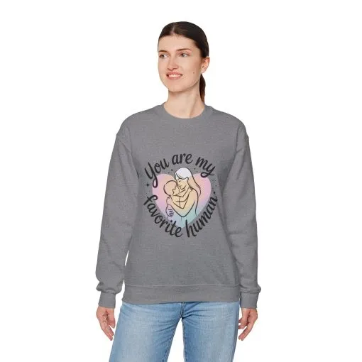 You Are My Favorite Human Mom Sweatshirt, Cute Pastel Heavy Blend Crewneck for Mothers Day, Cozy Gift for Moms, Mothers Day Gift - Image 12