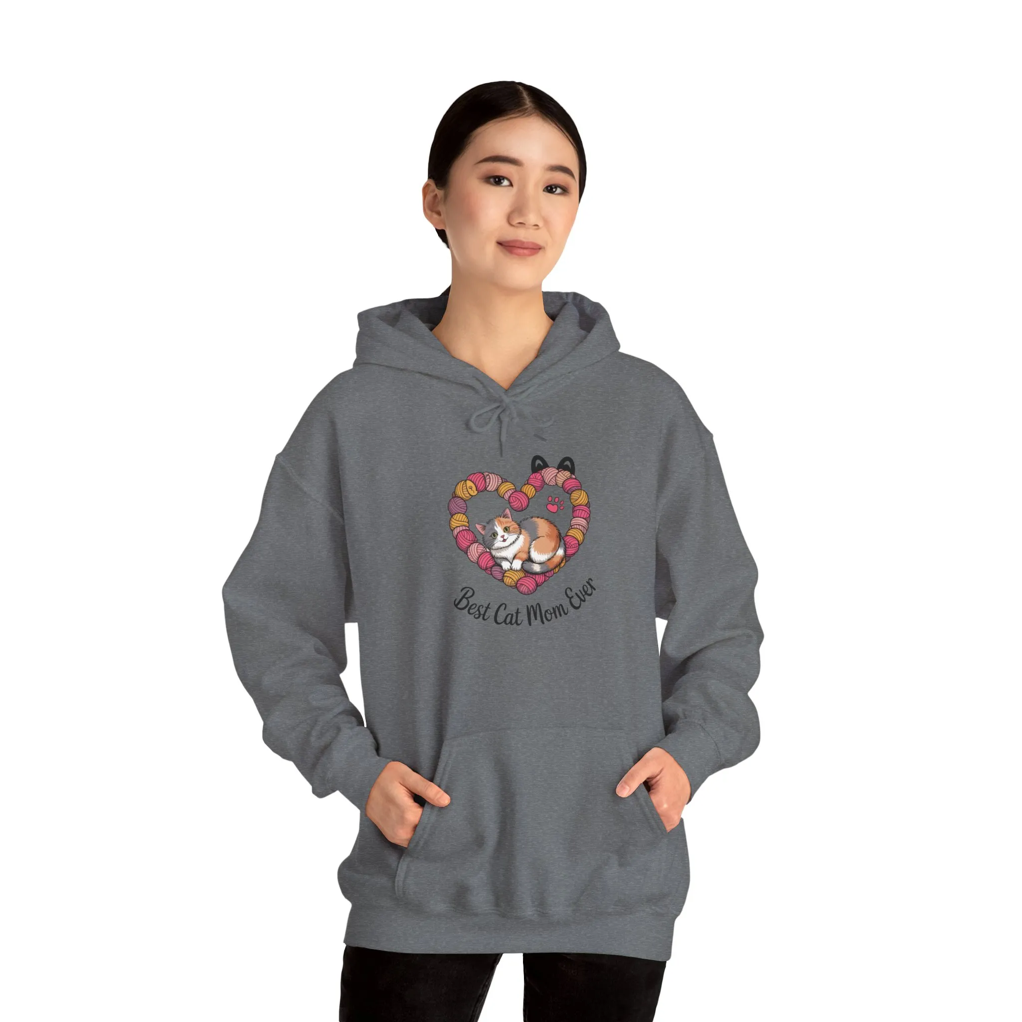 Best Cat Mom Ever Hoodie, Cozy Sweatshirt for Cat Lovers, Gift for Cat Moms, Feline Themed Apparel, Pet Lover Hoodie, Mother's Day Gift - Image 8