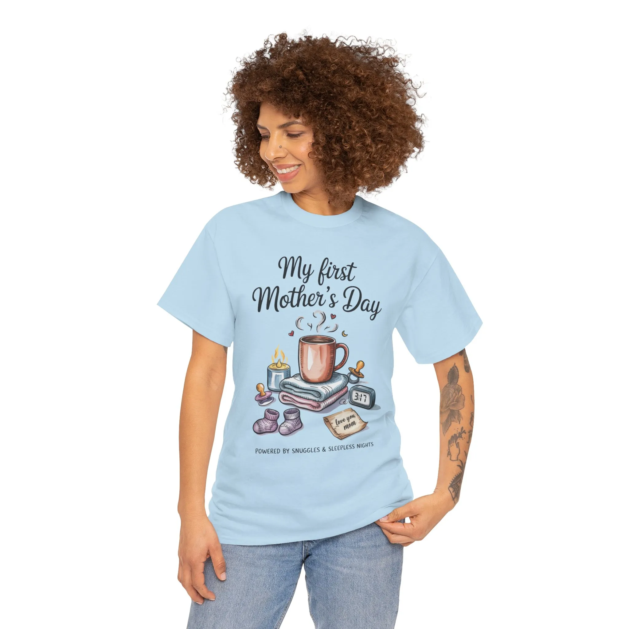My First Mother's Day Tee, Gift for New Moms, Cute Mother's Day Shirt, Snuggle-Inspired Apparel, Baby Shower Tee - Image 16