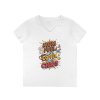 Mom Fuel V-Neck T-Shirt, Funny Gift for Moms, Coffee Lovers, Mother's Day, Everyday Humor, Tired Mom Life Tee, Coffee Loving Moms