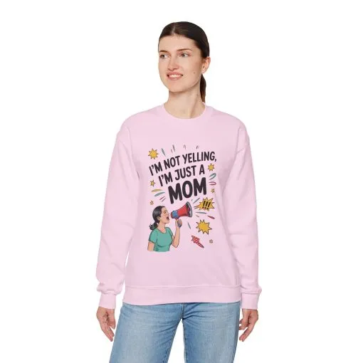 Funny Mom Sweatshirt, I'm Not Yelling I'm Just a Mom, Mother's Day Gift, Loud Mom Life Sweatshirt, Mother's Day Apparel, Family Humor Shirt - Image 29