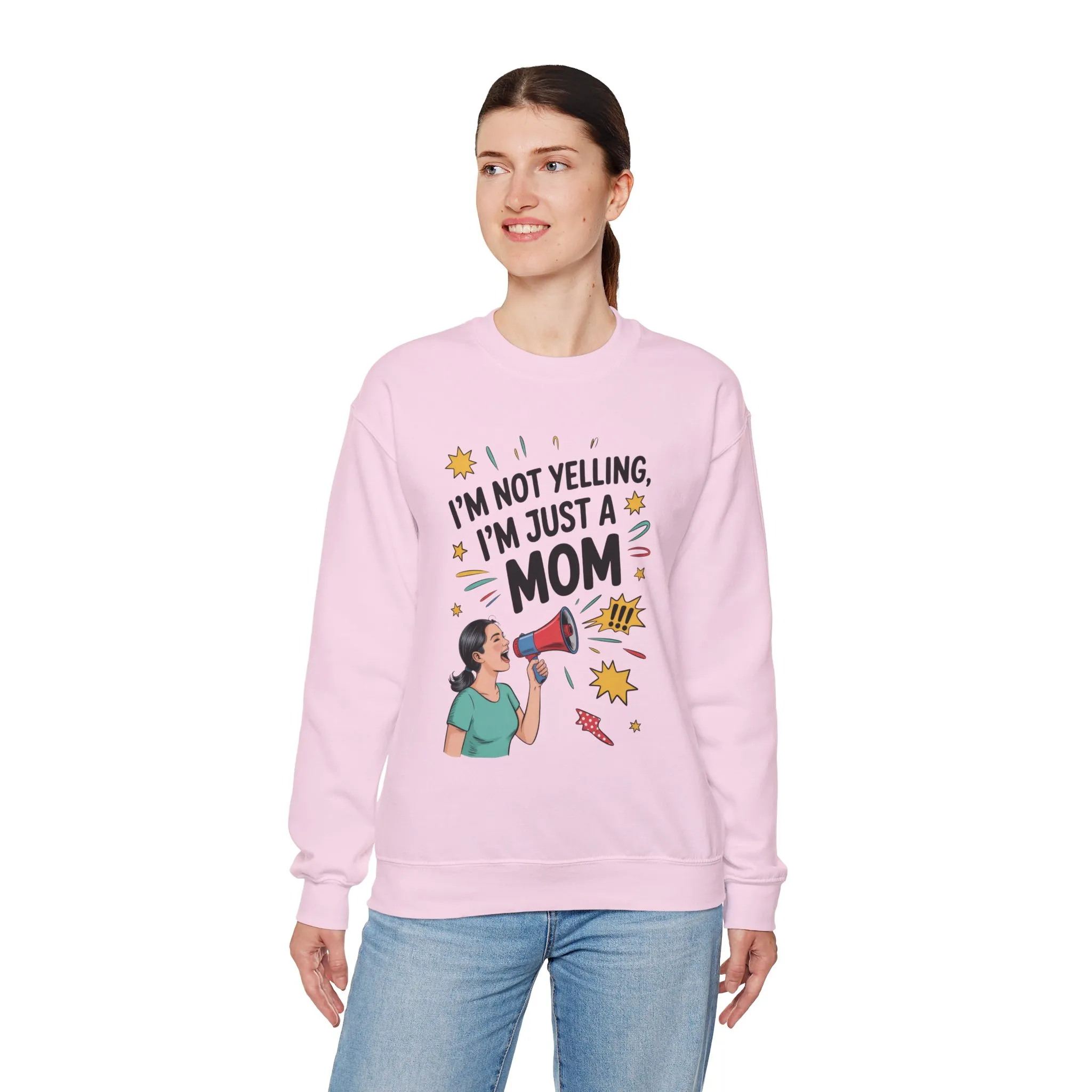 Funny Mom Sweatshirt, I'm Not Yelling I'm Just a Mom, Mother's Day Gift, Loud Mom Life Sweatshirt, Mother's Day Apparel, Family Humor Shirt - Image 29