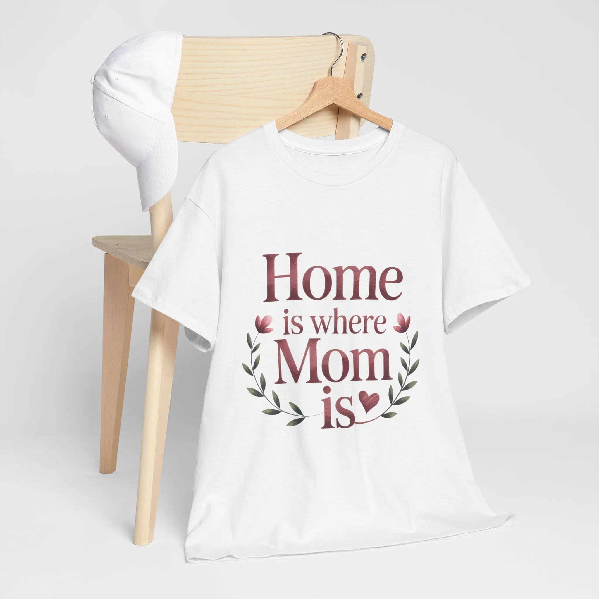 Home is Where Mom Is Women's Tee, Cozy Cotton T-Shirt for Mothers, Perfect Gift for Mother's Day, Casual Everyday Wear, mother's day gift - Image 5