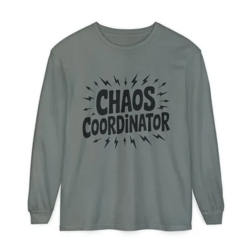 Chaos Coordinator Shirt Unisex Long Sleeve Tee, Funny Mom Life Gift, Mothers Day Shirt, Gifts for Team Leaders, Humor Apparel - Image 36