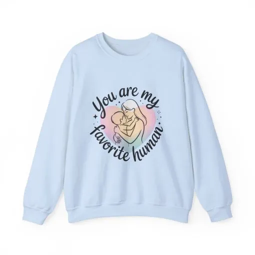 You Are My Favorite Human Mom Sweatshirt, Cute Pastel Heavy Blend Crewneck for Mothers Day, Cozy Gift for Moms, Mothers Day Gift - Image 13