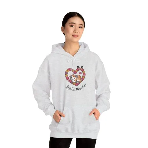 Best Cat Mom Ever Hoodie, Cozy Sweatshirt for Cat Lovers, Gift for Cat Moms, Feline Themed Apparel, Pet Lover Hoodie, Mother's Day Gift - Image 5