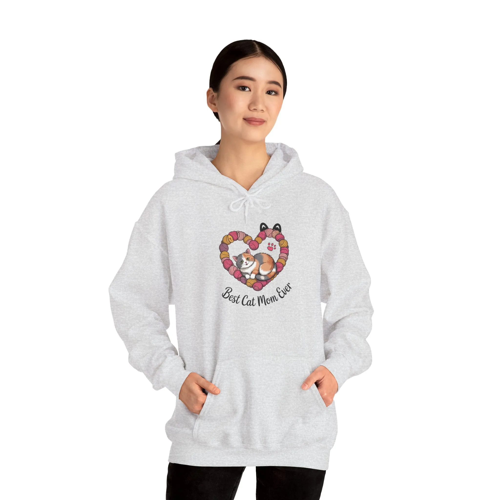 Best Cat Mom Ever Hoodie, Cozy Sweatshirt for Cat Lovers, Gift for Cat Moms, Feline Themed Apparel, Pet Lover Hoodie, Mother's Day Gift - Image 5