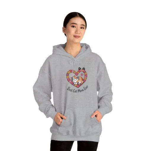 Best Cat Mom Ever Hoodie, Cozy Sweatshirt for Cat Lovers, Gift for Cat Moms, Feline Themed Apparel, Pet Lover Hoodie, Mother's Day Gift - Image 29