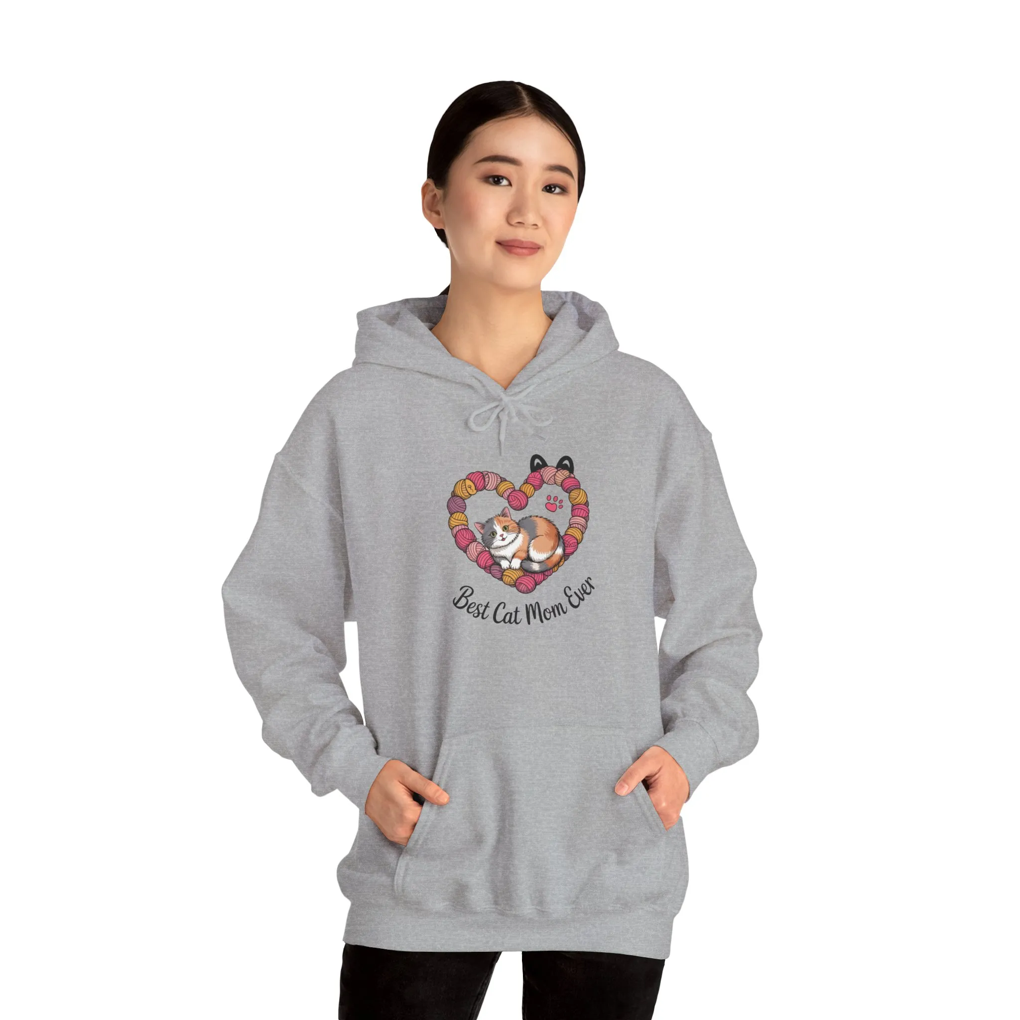 Best Cat Mom Ever Hoodie, Cozy Sweatshirt for Cat Lovers, Gift for Cat Moms, Feline Themed Apparel, Pet Lover Hoodie, Mother's Day Gift - Image 29