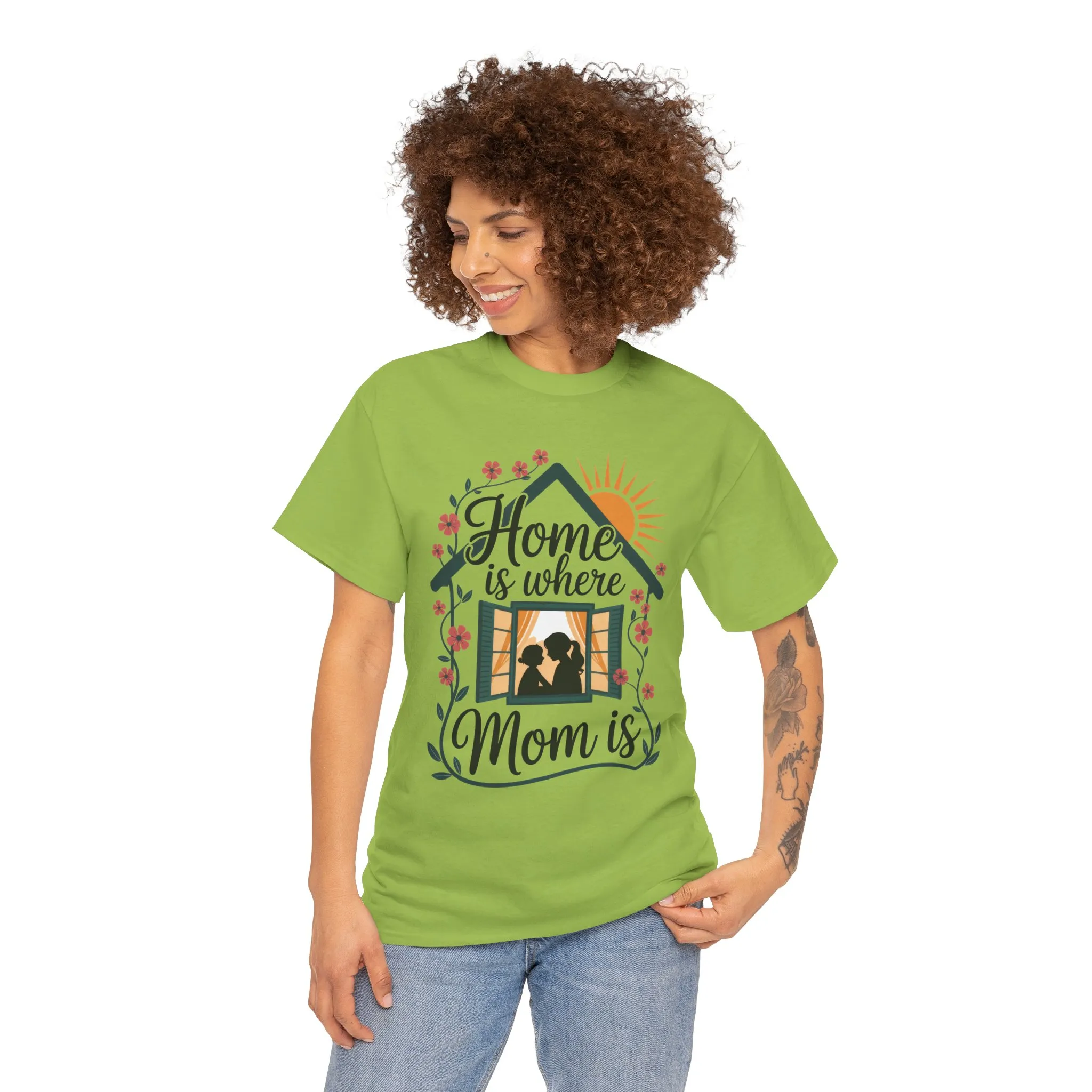 Home Is Where Mom Is T-Shirt, Mother's Day Cotton Tee, Cute Family Gift for Mom, Sentimental Mom Shirt for Her, mother's day Gift - Image 12