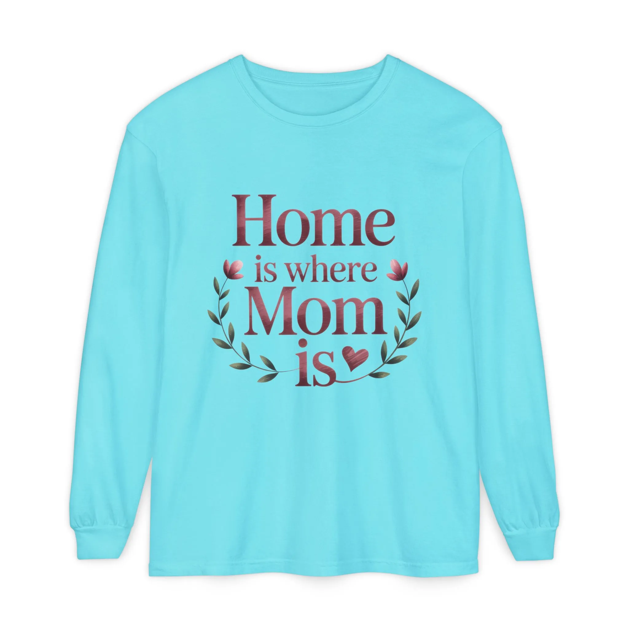 Home is Where Mom Is Long Sleeve T-Shirt, Cozy Gift for Mom, Mother's Day Top, Casual Mom Tee, Family Apparel - Image 5