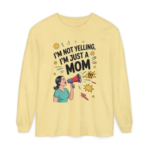 Funny Mom Long Sleeve T-Shirt, I'm Not Yelling I'm Just a Mom, Mother's Day Gift, Loud Mom Life Tank Top, Mother's Day Apparel - Image 25
