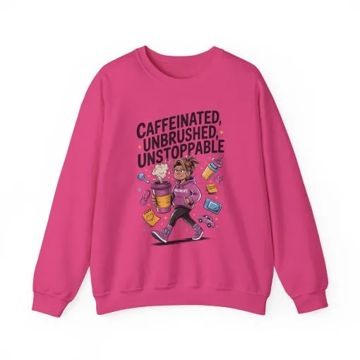 Caffeinated Mom Sweatshirt, Funny Mom Life Quote, Mother's Day Gift,New Mother Tired Mother Gift, Coffee Lover Gift, Coffee Addict Mom - Image 25