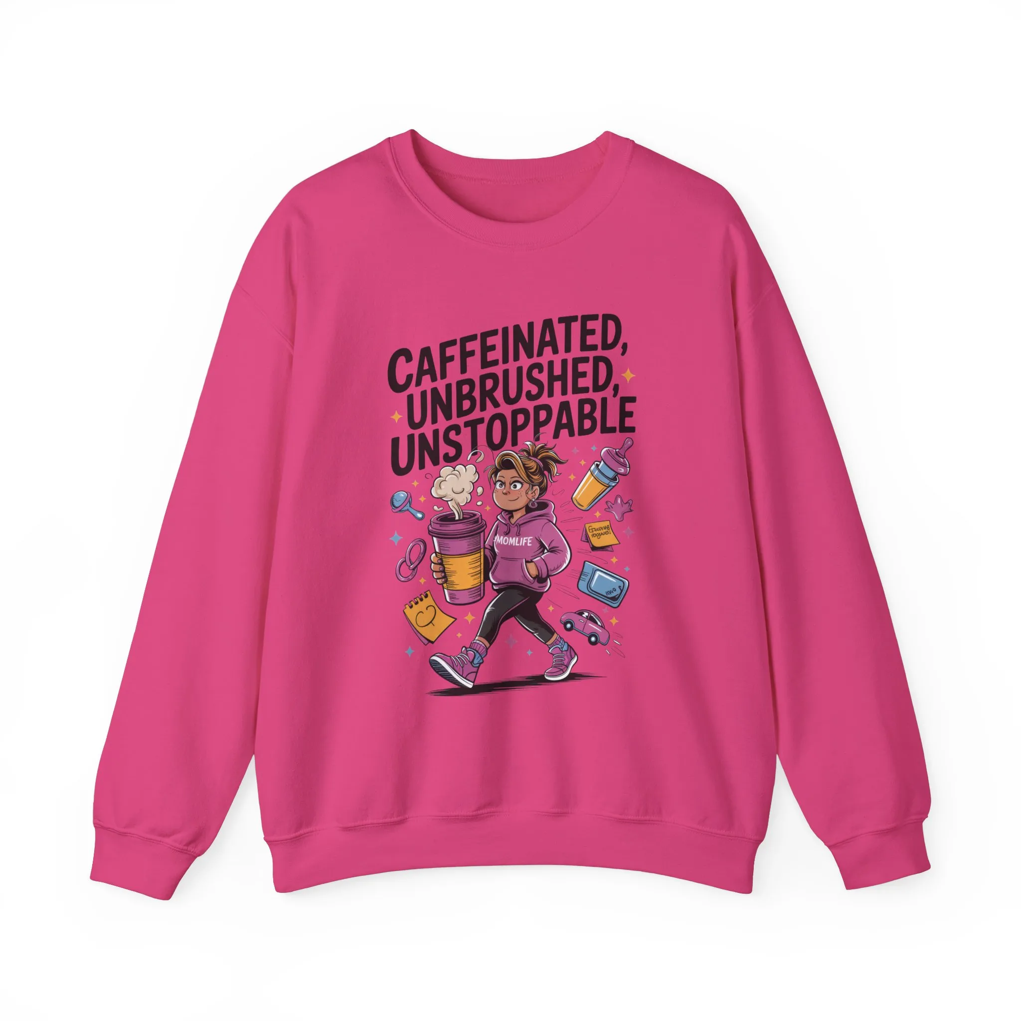 Caffeinated Mom Sweatshirt, Funny Mom Life Quote, Mother's Day Gift,New Mother Tired Mother Gift, Coffee Lover Gift, Coffee Addict Mom - Image 25