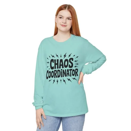 Chaos Coordinator Shirt Unisex Long Sleeve Tee, Funny Mom Life Gift, Mothers Day Shirt, Gifts for Team Leaders, Humor Apparel - Image 41