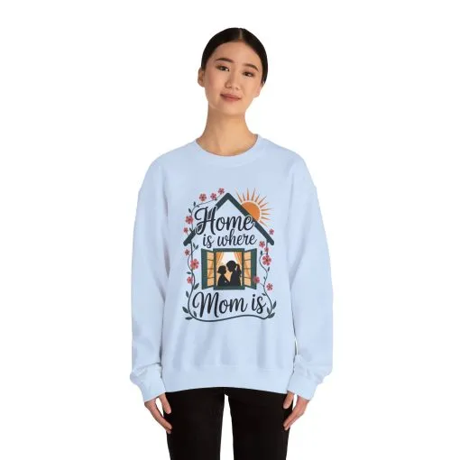 Home Is Where Mom Is Sweatshirt, Mother's Day Cotton Sweatshirt, Cute Family Gift for Mom, Sentimental Mom Gift, mother's day Gift - Image 17