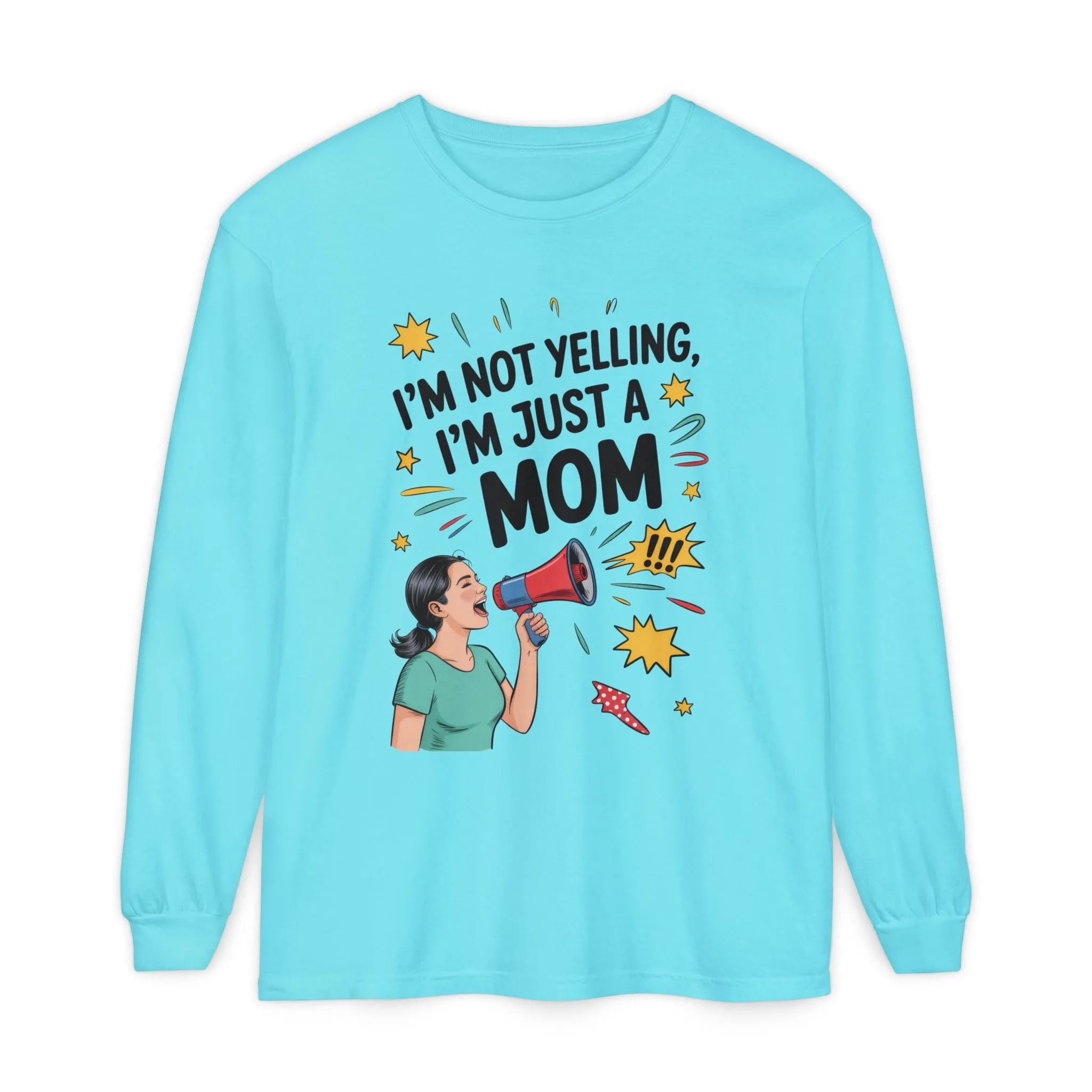 Funny Mom Long Sleeve T-Shirt, I'm Not Yelling I'm Just a Mom, Mother's Day Gift, Loud Mom Life Tank Top, Mother's Day Apparel - Image 5
