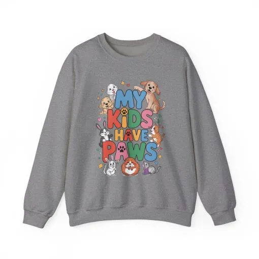 My Kids Have Paws Sweatshirt, Pet Lover Gift, Cute Animal Shirt, Cute Pet Mom Tee, Animal Parent T-Shirt, Gift for Animal Lovers - Image 9