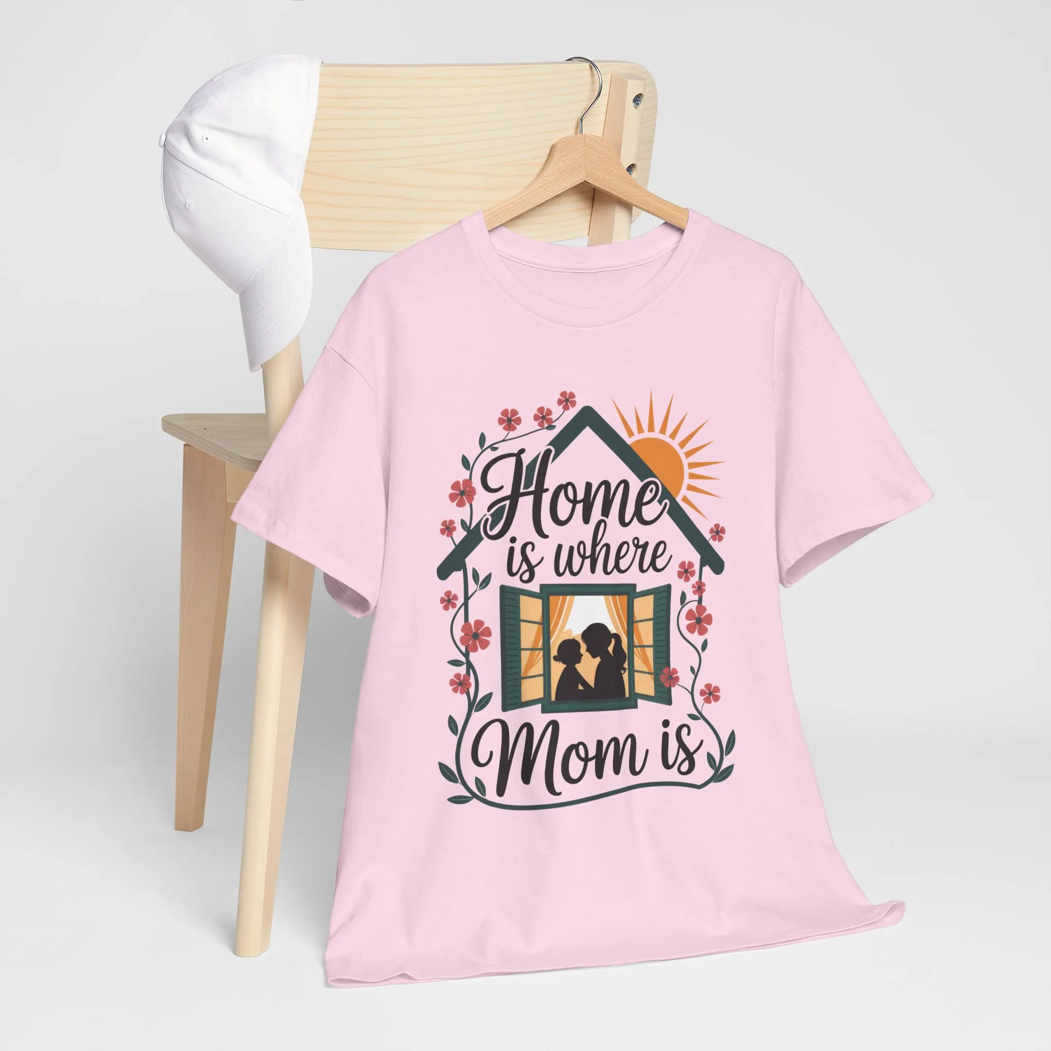 Home Is Where Mom Is T-Shirt, Mother's Day Cotton Tee, Cute Family Gift for Mom, Sentimental Mom Shirt for Her, mother's day Gift - Image 25