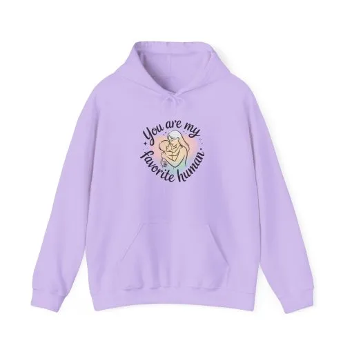 You Are My Favorite Human Hoodie, Cute Mom and Baby Pastel Design, Mothers Day Hooded Sweatshirt Gift - Image 21