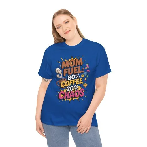 Funny Mom Fuel Coffee Tee, Gifts for Moms, Mother's Day Gift, Coffee Lover Shirt, T-Shirt for Coffee Loving Moms, Tired Mom Life Tee - Image 14