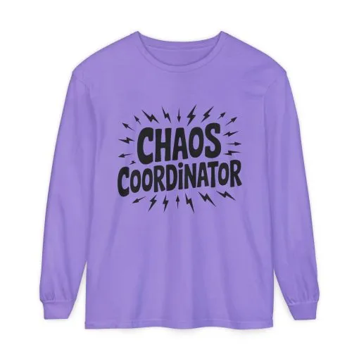 Chaos Coordinator Shirt Unisex Long Sleeve Tee, Funny Mom Life Gift, Mothers Day Shirt, Gifts for Team Leaders, Humor Apparel - Image 16
