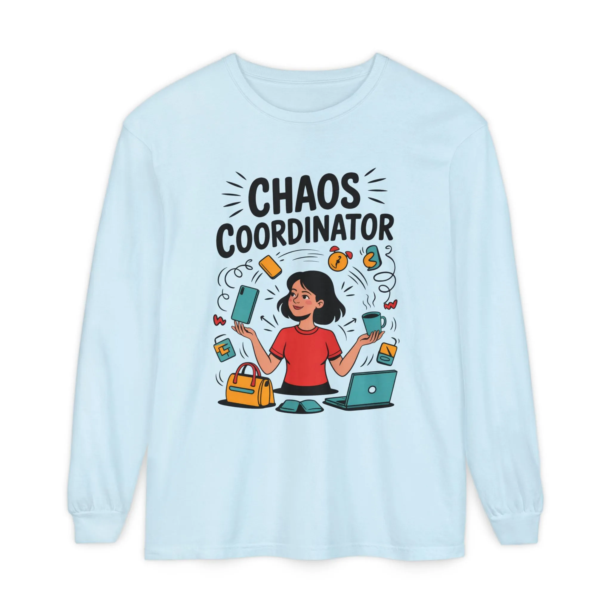 Chaos Coordinator Women's Long Sleeve, Mom Life Graphic Long Sleeve, Gift for Busy Moms, Multitasking Mom Gift, Cute Mother's Day Gift - Image 9