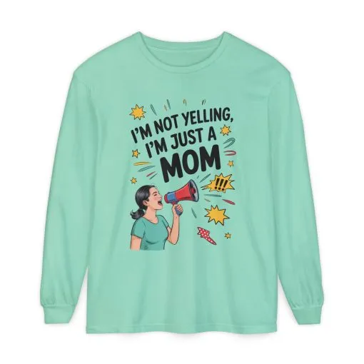 Funny Mom Long Sleeve T-Shirt, I'm Not Yelling I'm Just a Mom, Mother's Day Gift, Loud Mom Life Tank Top, Mother's Day Apparel - Image 29