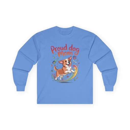 Proud Dog Mom Long Sleeve Tee, Cute Pet Lover Shirt, Gifts for Dog Owners, Mother's Day, Animal Lover Apparel, Dog Mom Apparel - Image 5