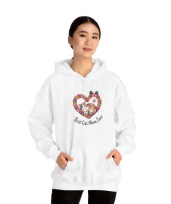 Best Cat Mom Ever Hoodie, Cozy Sweatshirt for Cat Lovers, Gift for Cat Moms, Feline Themed Apparel, Pet Lover Hoodie, Mother's Day Gift
