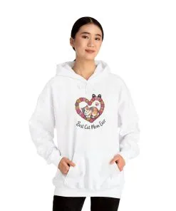 Best Cat Mom Ever Hoodie, Cozy Sweatshirt for Cat Lovers, Gift for Cat Moms, Feline Themed Apparel, Pet Lover Hoodie, Mother's Day Gift