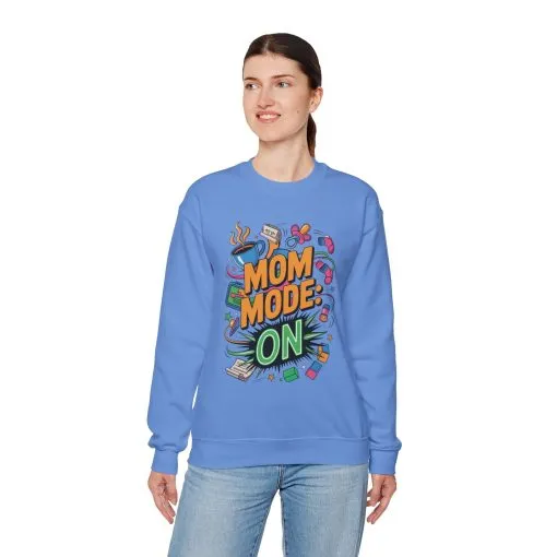 Mom Mode On Crewneck Sweatshirt, Gift for Mom, Mother's Day Humor T-Shirt, Cute Mama Life Graphic Tee, Mother's Day Gift - Image 20