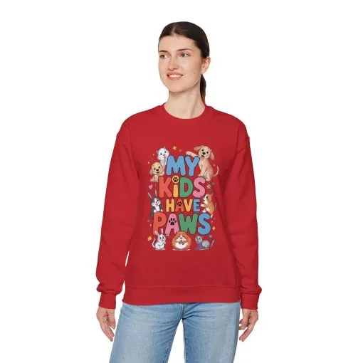 My Kids Have Paws Sweatshirt, Pet Lover Gift, Cute Animal Shirt, Cute Pet Mom Tee, Animal Parent T-Shirt, Gift for Animal Lovers - Image 36
