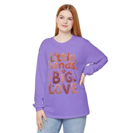 Little Hands, Big Love Long Sleeve T-Shirt, Perfect for Moms Gifts, Cute Mom Long Sleeve T-Shirt, Baby Showers Gift, mother's day Gift - Image 23