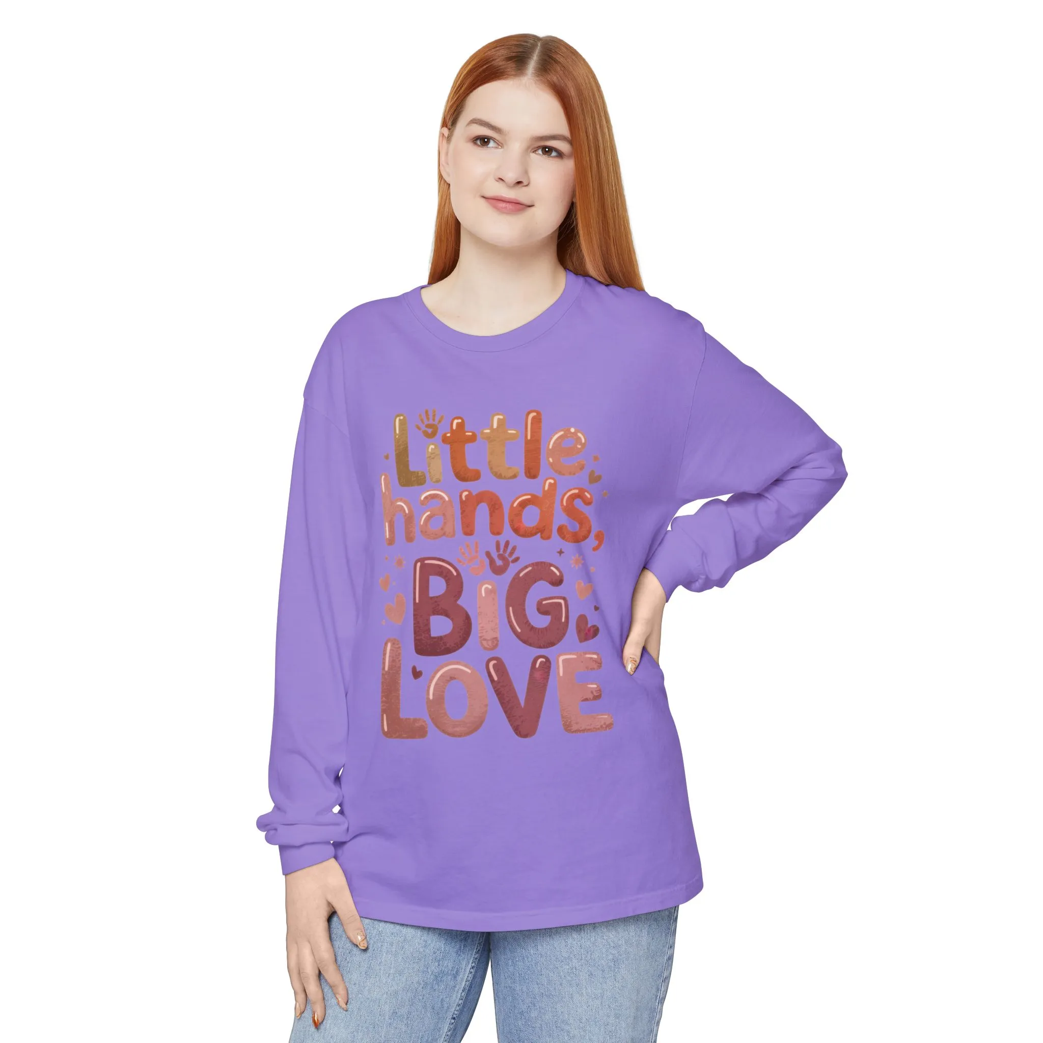 Little Hands, Big Love Long Sleeve T-Shirt, Perfect for Moms Gifts, Cute Mom Long Sleeve T-Shirt, Baby Showers Gift, mother's day Gift - Image 23