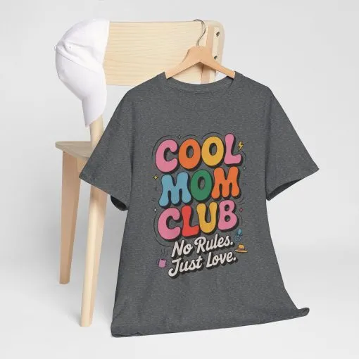 Cool Mom Club Tee, Fun Cotton T-Shirt for Moms, Mothers Day Gift, Parenting Humor Apparel, Fun Mom Shirt, No Rules Just Love Retro Style - Image 34