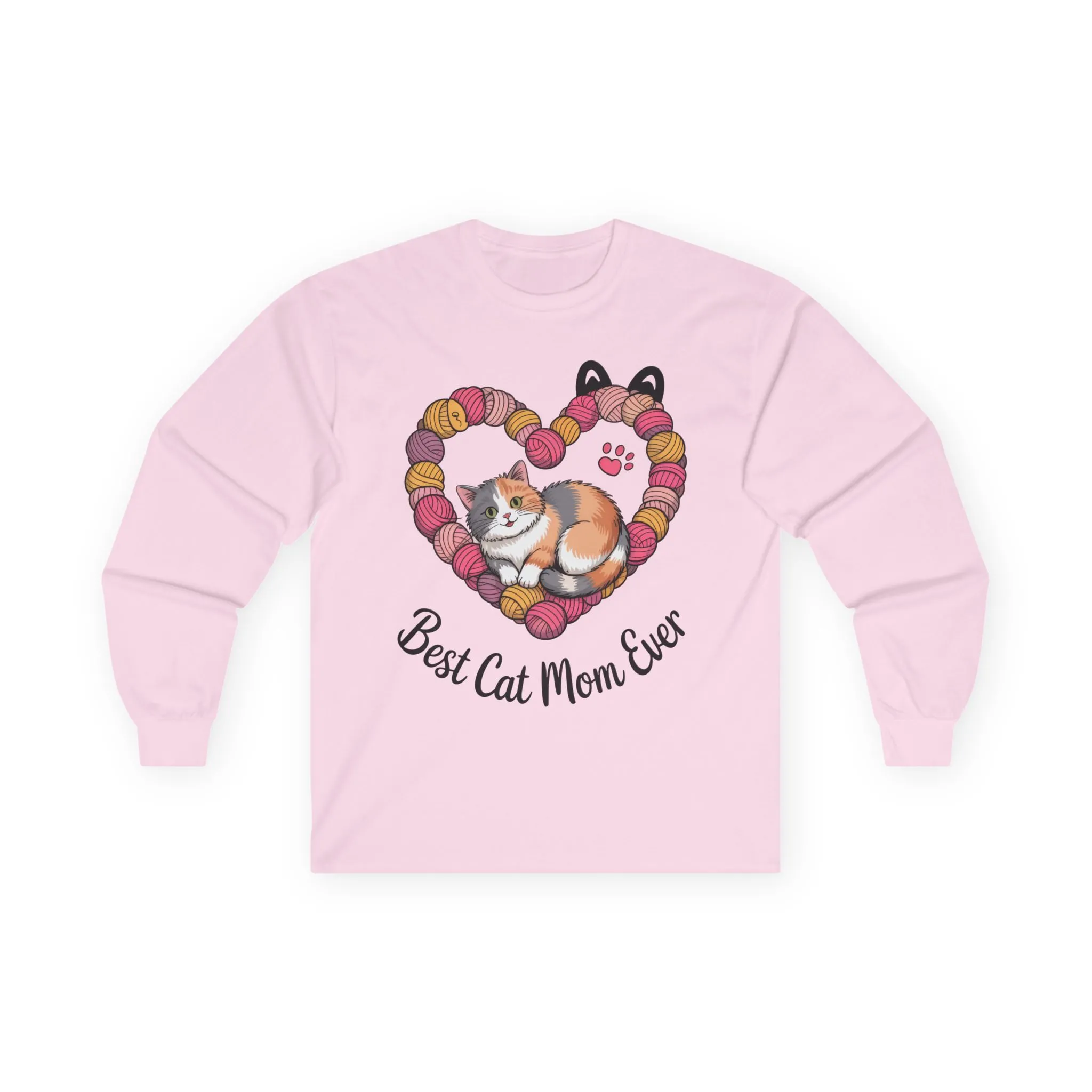 Best Cat Mom Ever Long Sleeve Tee, Cat Lover Gift, Pet Parent Apparel, Birthday Gift for Cat Moms, Cozy Cat Mom Shirt - Image 8