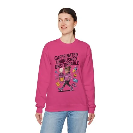 Caffeinated Mom Sweatshirt, Funny Mom Life Quote, Mother's Day Gift,New Mother Tired Mother Gift, Coffee Lover Gift, Coffee Addict Mom - Image 27