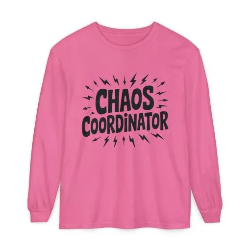 Chaos Coordinator Shirt Unisex Long Sleeve Tee, Funny Mom Life Gift, Mothers Day Shirt, Gifts for Team Leaders, Humor Apparel - Image 23