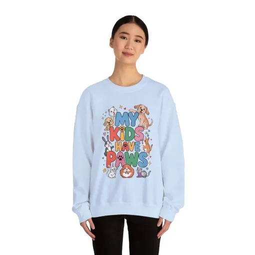 My Kids Have Paws Sweatshirt, Pet Lover Gift, Cute Animal Shirt, Cute Pet Mom Tee, Animal Parent T-Shirt, Gift for Animal Lovers - Image 47