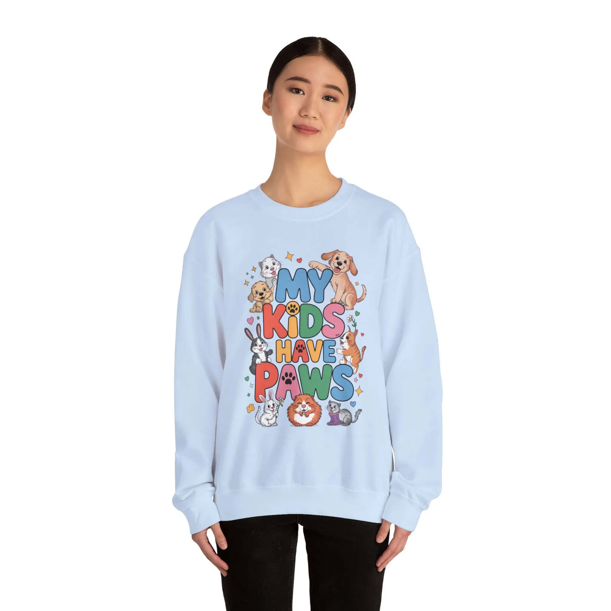 My Kids Have Paws Sweatshirt, Pet Lover Gift, Cute Animal Shirt, Cute Pet Mom Tee, Animal Parent T-Shirt, Gift for Animal Lovers - Image 47