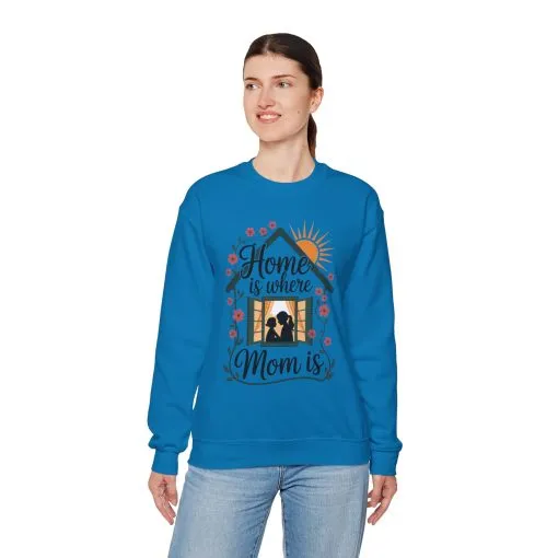 Home Is Where Mom Is Sweatshirt, Mother's Day Cotton Sweatshirt, Cute Family Gift for Mom, Sentimental Mom Gift, mother's day Gift - Image 36