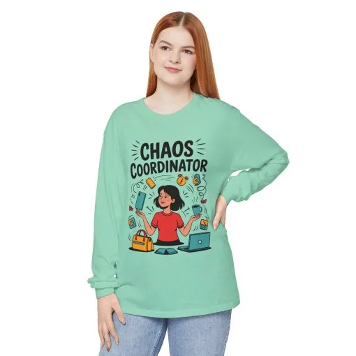 Chaos Coordinator Women's Long Sleeve, Mom Life Graphic Long Sleeve, Gift for Busy Moms, Multitasking Mom Gift, Cute Mother's Day Gift - Image 30