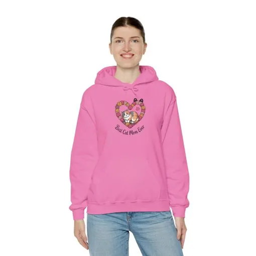Best Cat Mom Ever Hoodie, Cozy Sweatshirt for Cat Lovers, Gift for Cat Moms, Feline Themed Apparel, Pet Lover Hoodie, Mother's Day Gift - Image 24